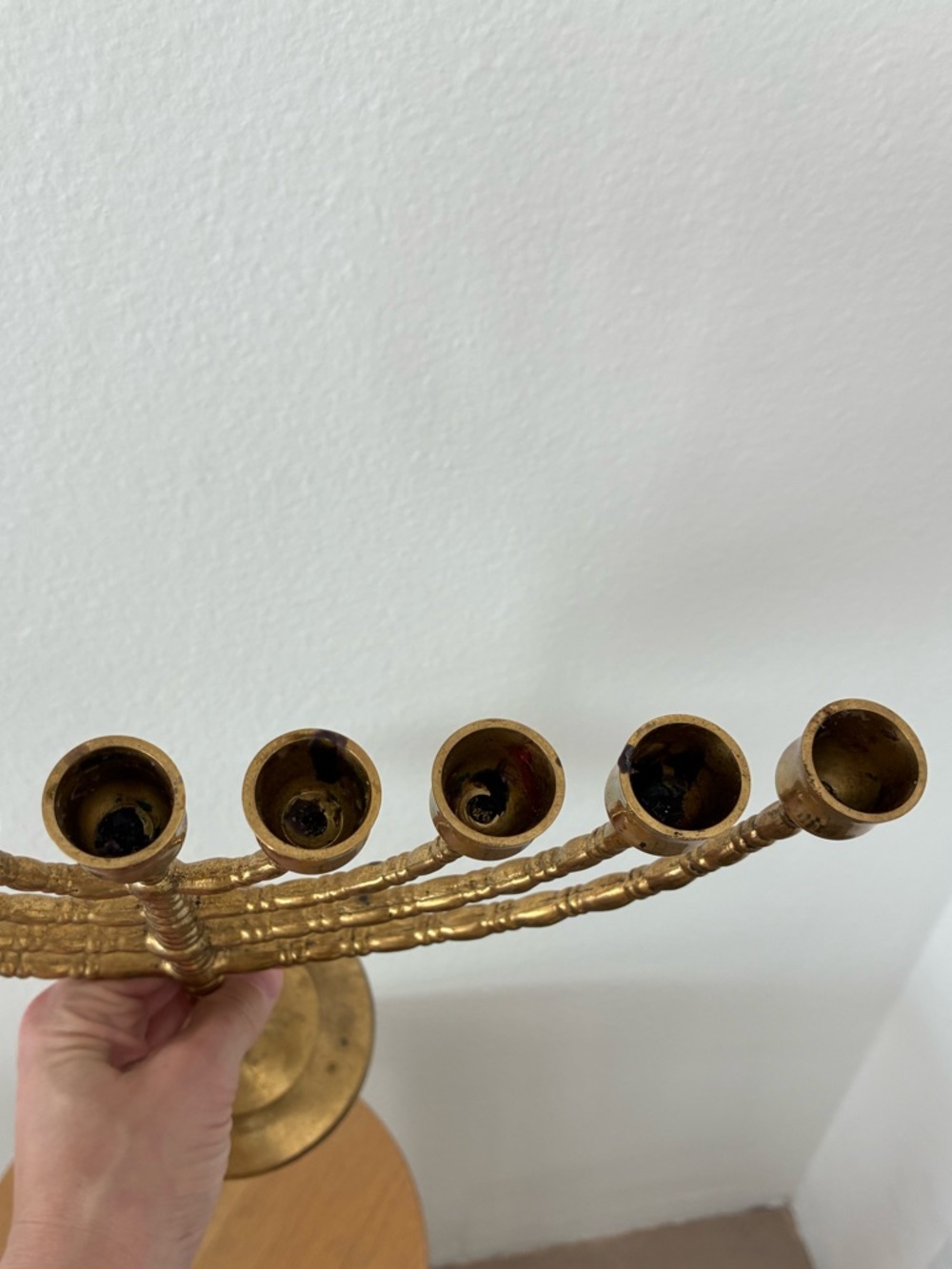 Vintage Solid Brass Menorah - Picture 4 of 8